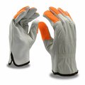 Cordova Driver, Cowhide, Standard, Grain, Hi-Vis Gloves, L, 12PK 8211HVL